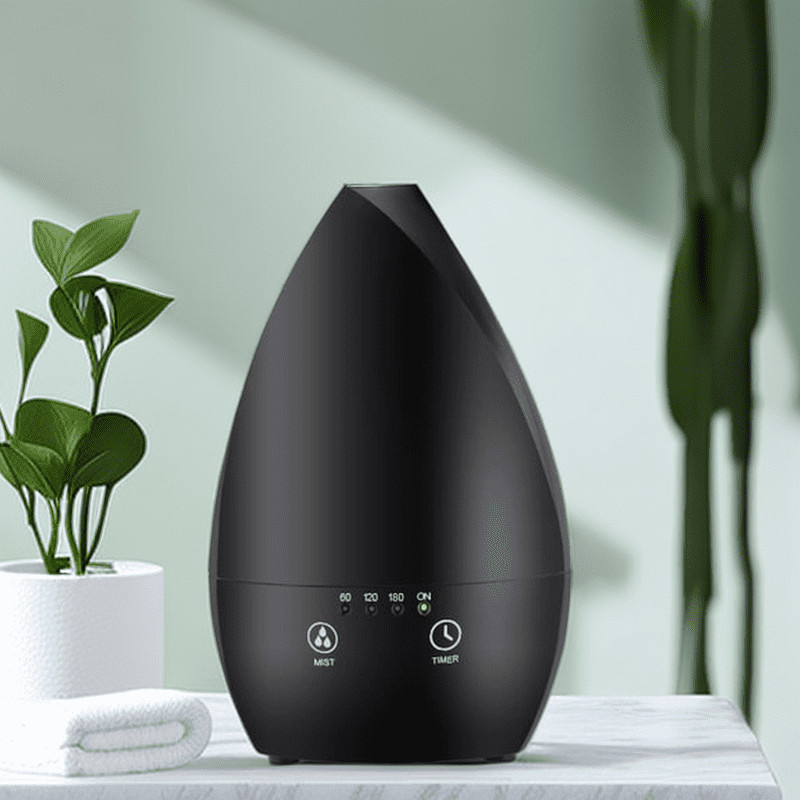 家庭 携帯 エア ウルトラソニック 湿気化器 寝室用 ナイトライト付き エッセンシャルオイルディフューザー